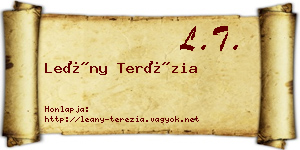 Leány Terézia névjegykártya
